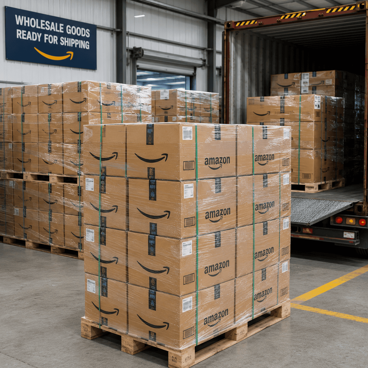 Wholesale pallets ready for shipping