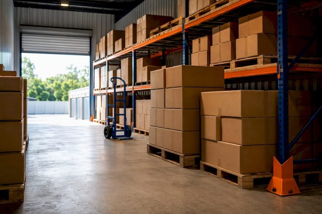 Organized liquidation inventory in storage racks