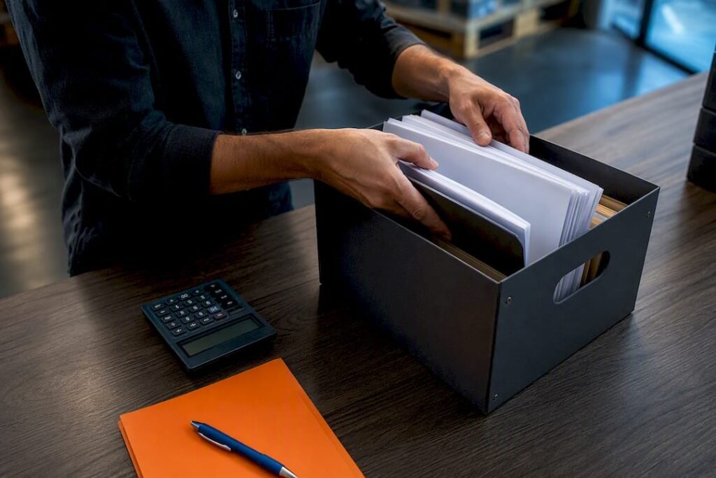 Reseller organizing sales tax records