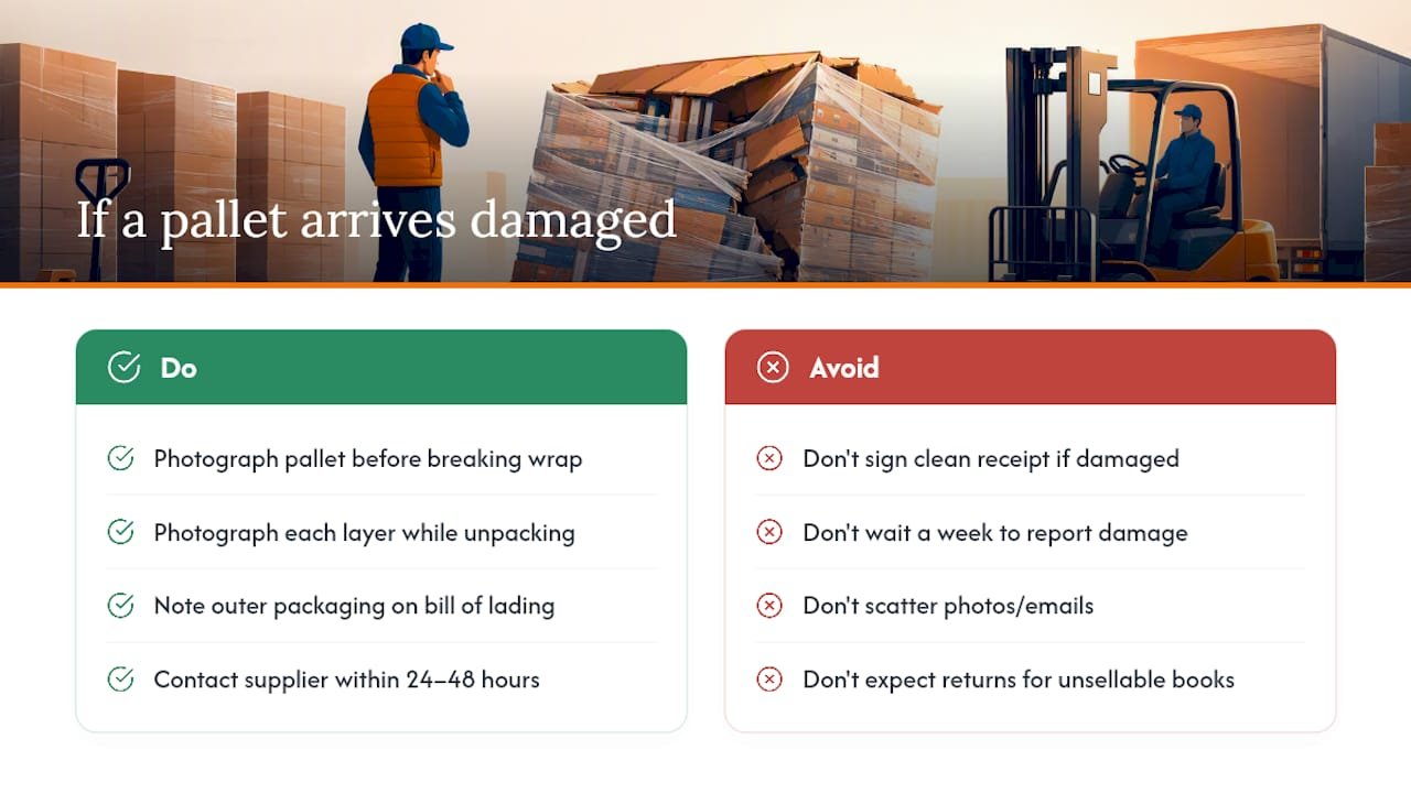 What Are Your Options If a Pallet Arrives Damaged or Misrepresented? — overview diagram